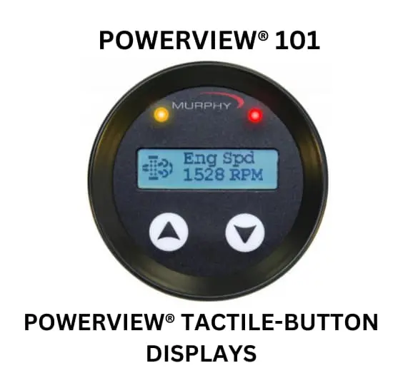 Power View 1011 tactile button display by Enovation Controls, showcasing a sleek design for enhanced user interaction